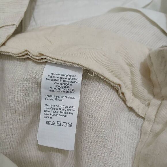 J crew mens 38 waist Bermuda shorts tan oatmeal 100% linen beach boho - Picture 5 of 8